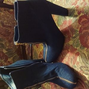 Denim  Ankle Boots